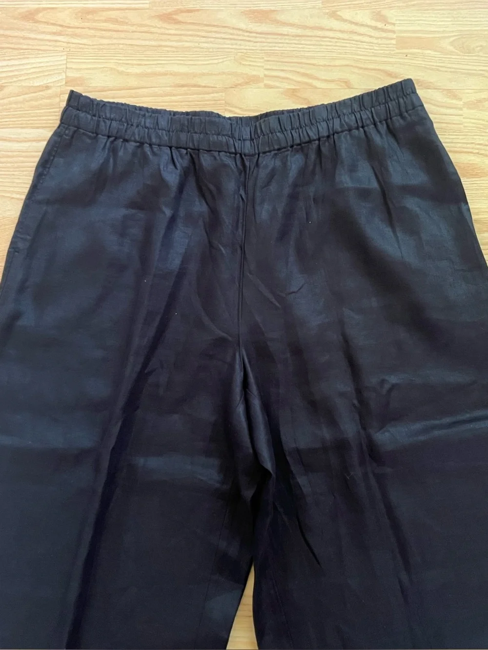 NWOT BANANA REPUBLIC BLACK LINEN WIDE LEG PANTS XXL